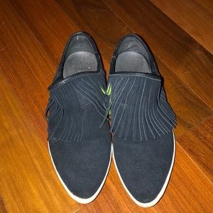 Sanuk Black Fringe Shoes, Size 7